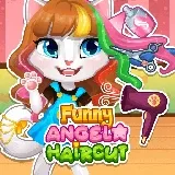 Lustiger Angela-Haarschnitt