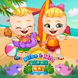 O dia de Mike e Mia na praia